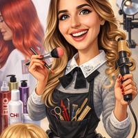 imagine profil Dafina hairstyle&makeup